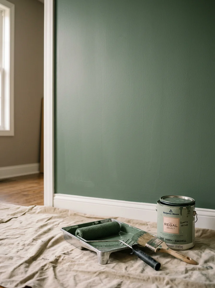 Professional interior painting in progress in a Frankfort home with quality brushwork and finish