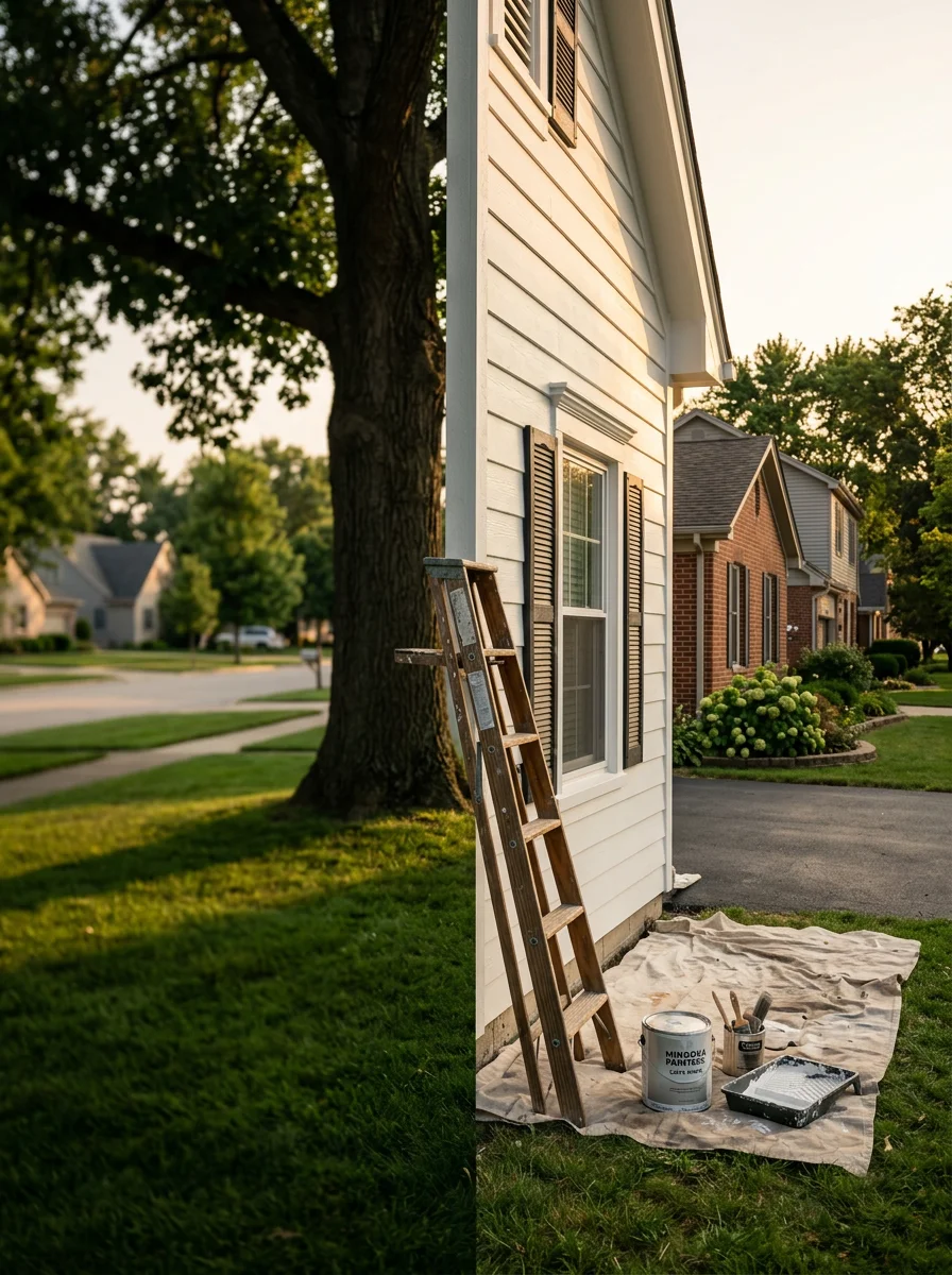 Modern residential neighborhood in Minooka with established homes and mature landscaping in Grundy County