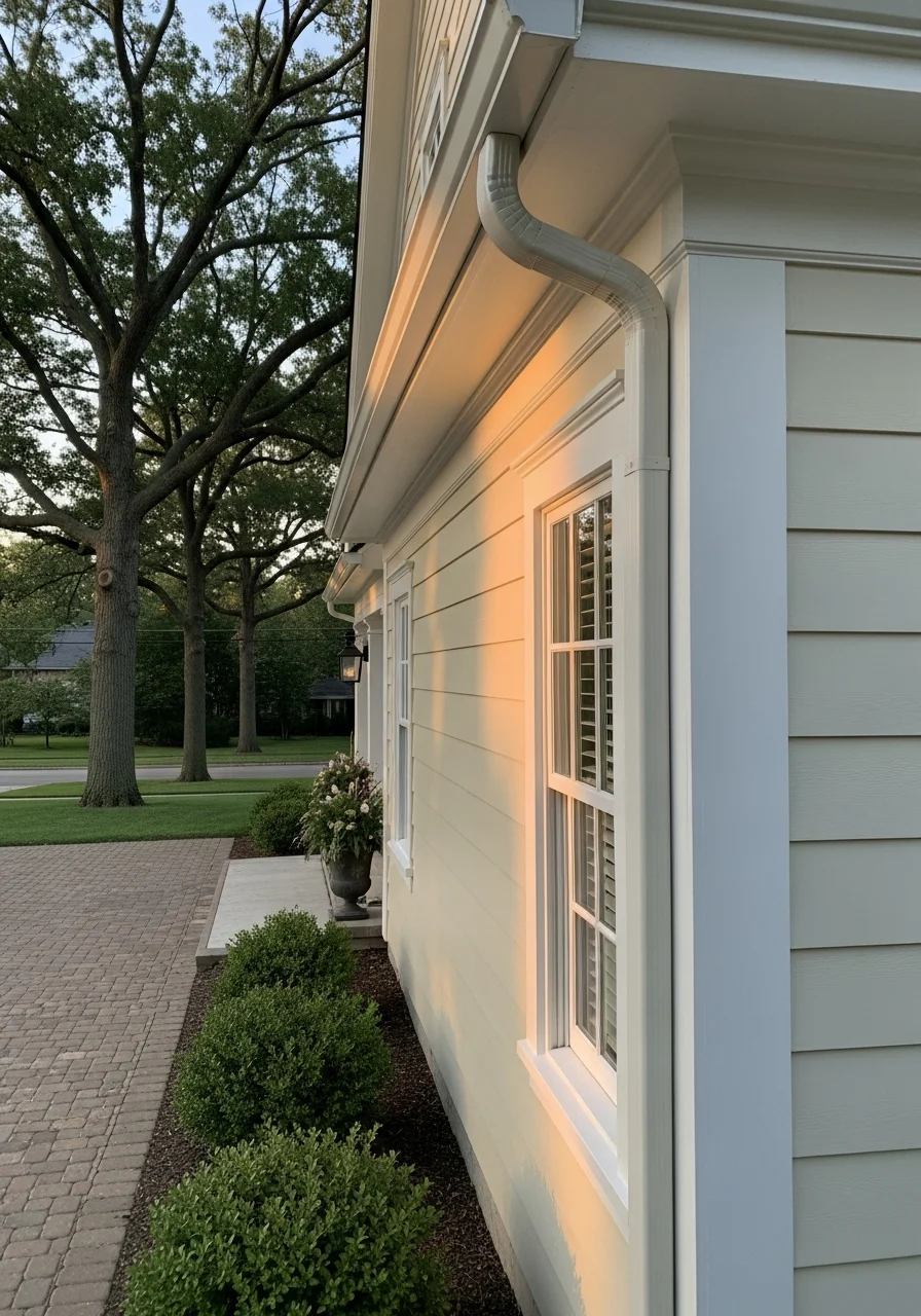 Portrait image of detailed professional work on a Hinsdale home showing craftsmanship and adherence to the community's quality standards.