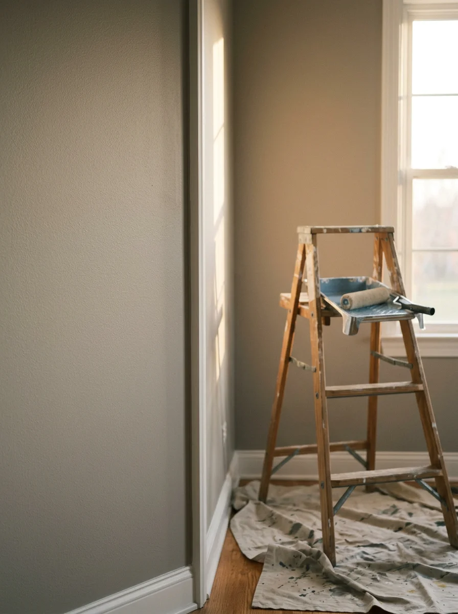 Professional interior painting in progress inside a Lake in the Hills home