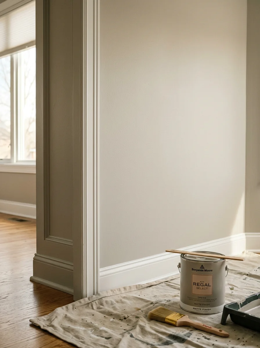 Interior painting project showing fresh paint application in modern Lisle home