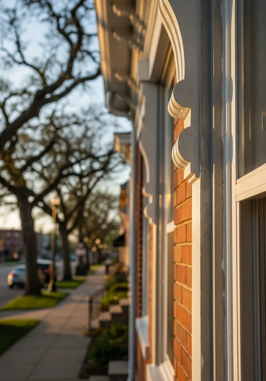 Close-up portrait of quality restoration or maintenance work on a Morris home showing respect for local architectural heritage.