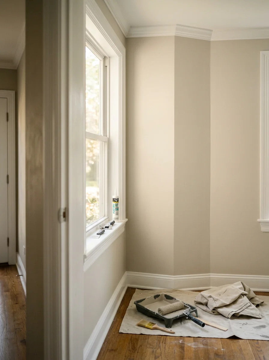 Interior room with freshly painted walls and professional drywall finishing in Oak Brook Terrace home