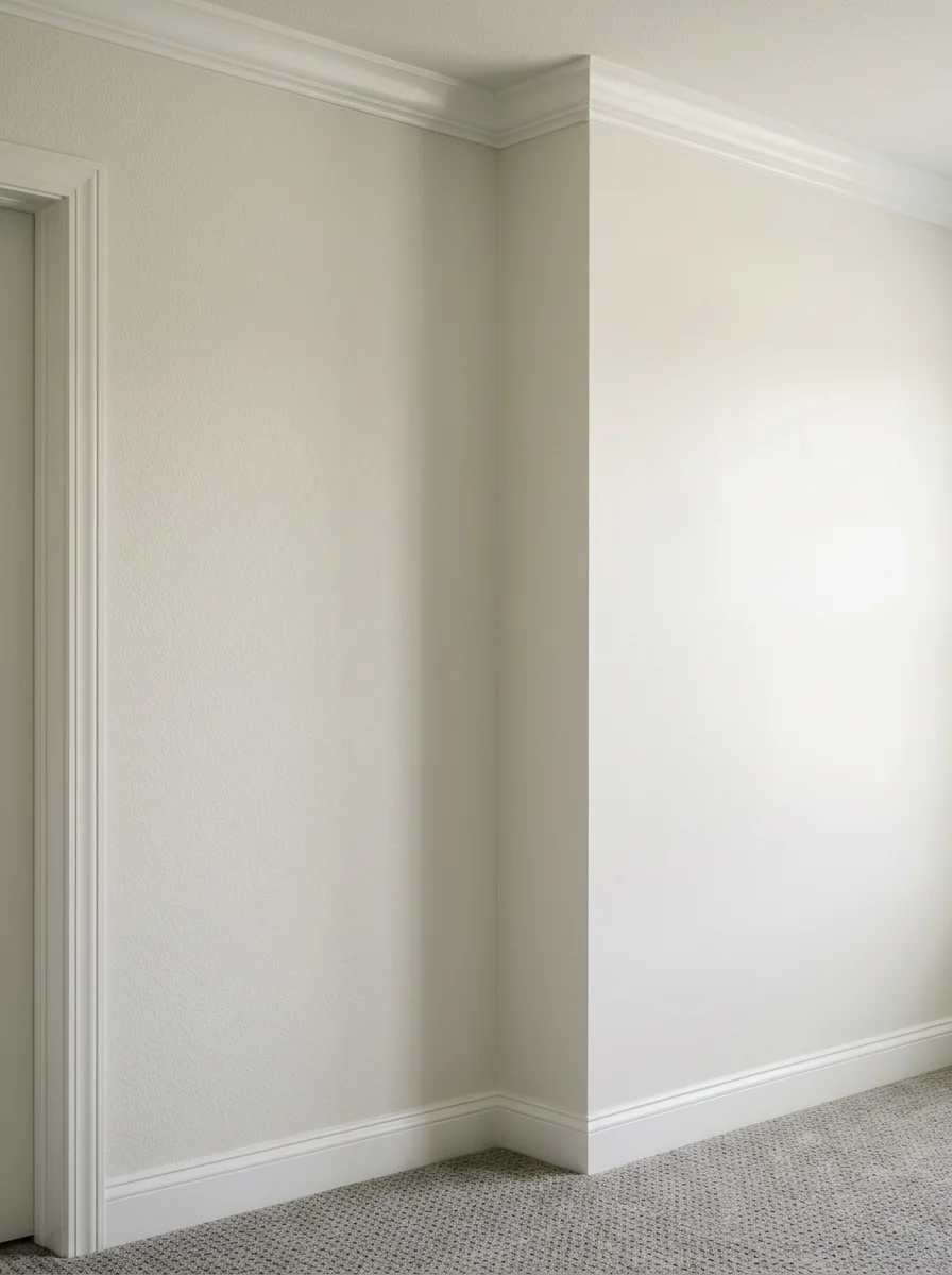 Interior painted room in Orland Park home showing professional wall finish and trim work